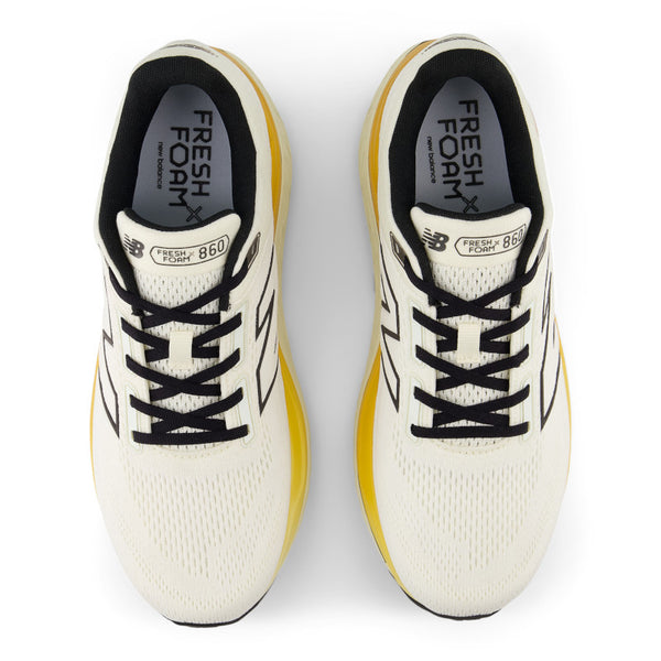 A men's running shoe with black laces.