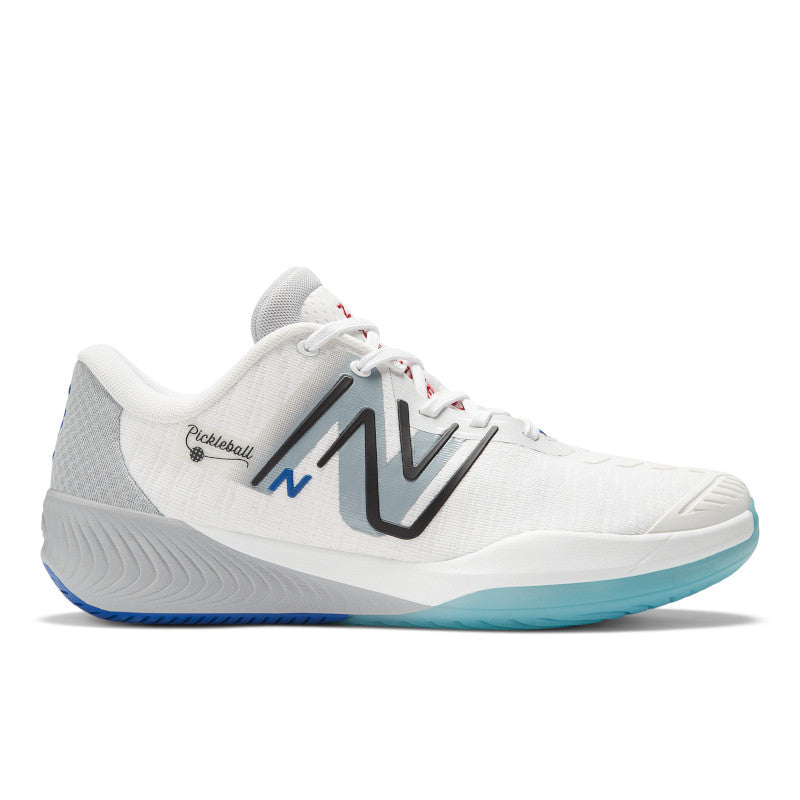 The Men's NB Pickleball shoe has a small tag that says pickleball on the lateral side of the upper