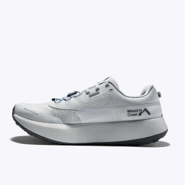 A light gray and white Mount to Coast platform sneaker shown on a clean white background.