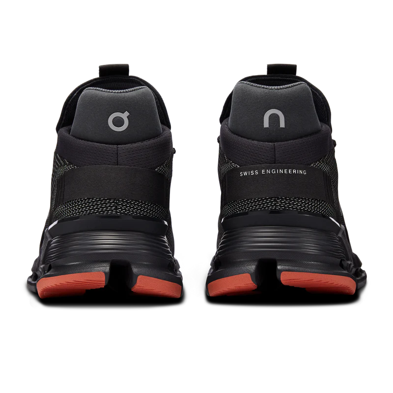 Back view of the Men's On Cloudnova in Black/Flame