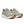 Pair of gray running shoes with white soles on a white background
