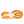 White shoe with orange sole on a white background