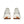 White sneakers with brown soles on a white background