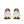 White running shoes with maroon soles on a white background