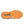 Orange sole of a shoe with tread pattern on a white background