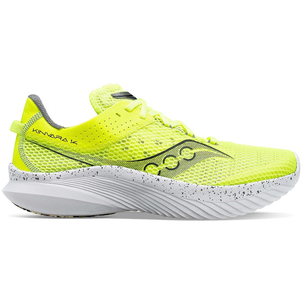 The Kinvara 14 for woimen in teh Citron color looks bright, fast and fune