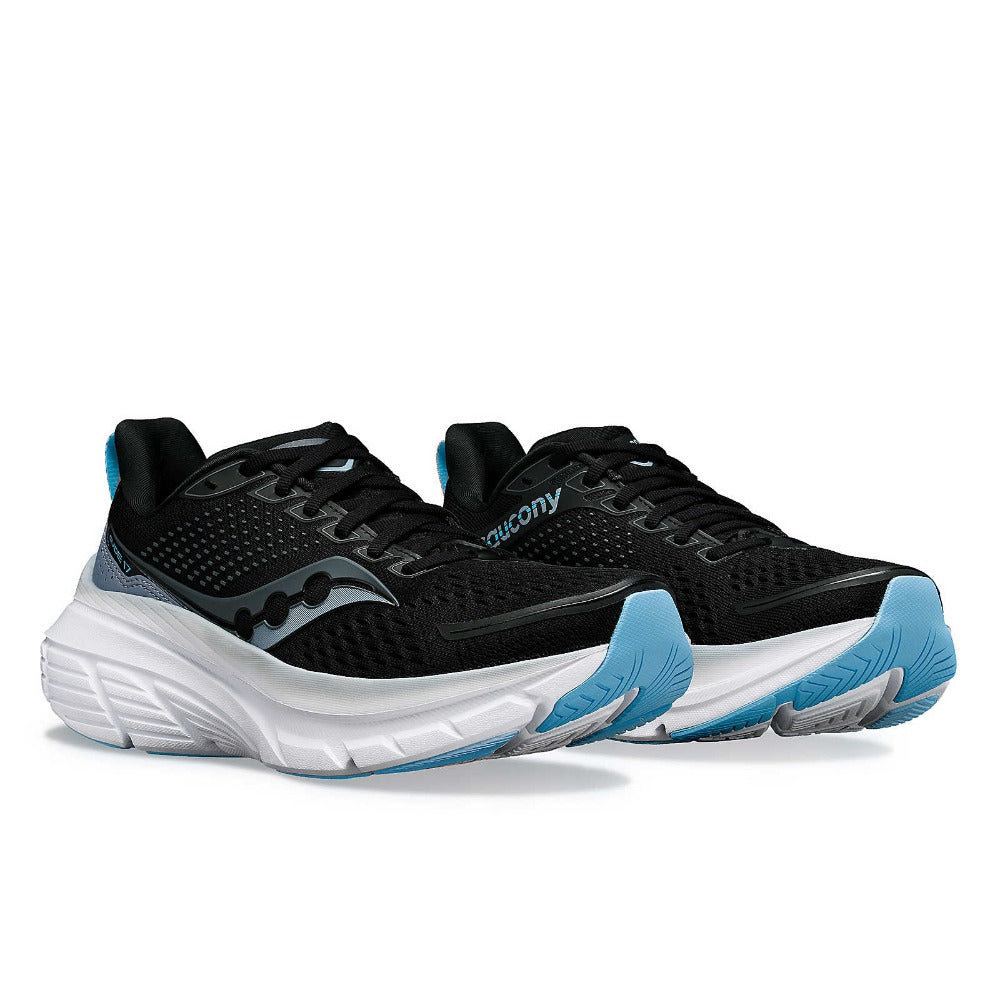 The Saucony Guide 17 has a high stack height providing lots of cushion and stability at the same time
