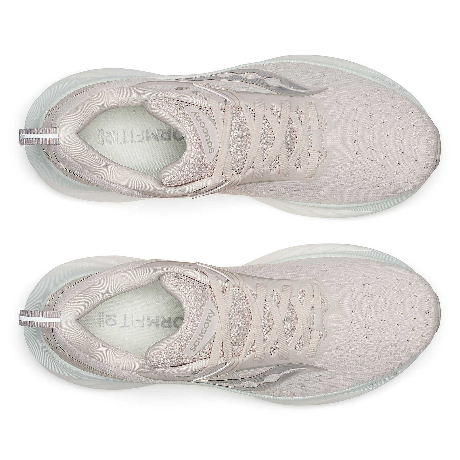 The top down view of the Women's Saucony Triumph 22 shows that the laces are the same color as the upper