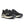 Black Saucony running shoes on a white background