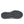 Close-up of a black shoe sole with tread pattern on a white background