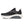 Black and white running shoes with Saucony logo on a white background