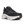 Black Saucony running shoe on a white background