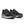 Black and gray Saucony running shoes on a white background