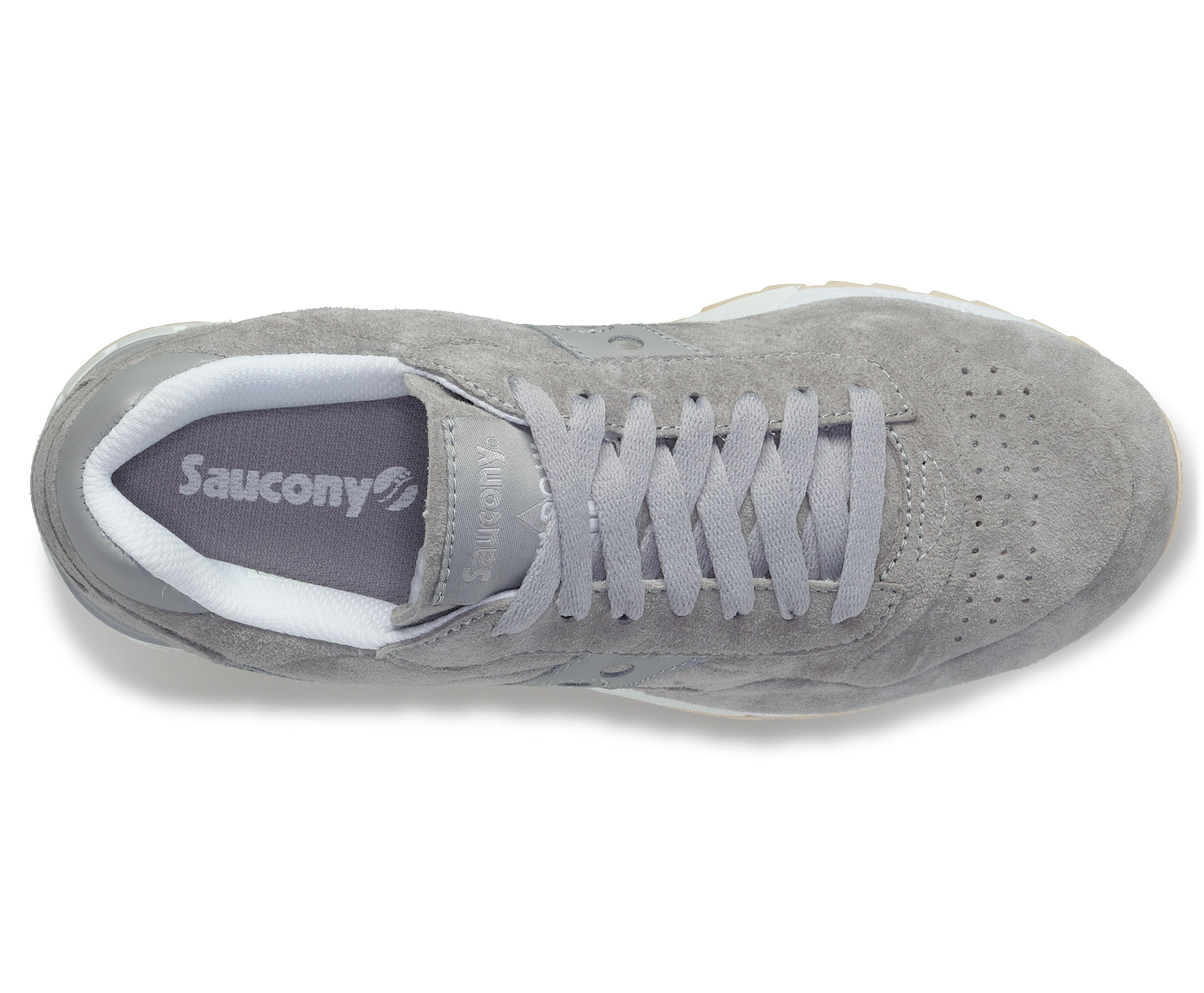 Top view of the Saucony 5000 Unisex lifestyle shoe in Grey