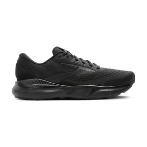 This men's Brooks shoe is all black from the laces and collar to the outsole.