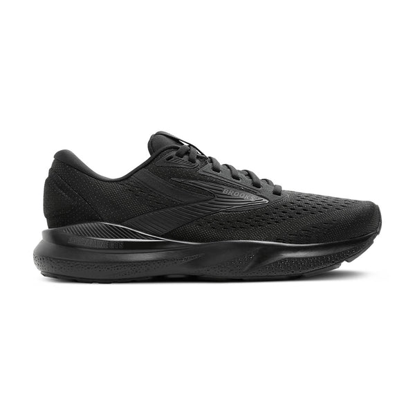 This men's Brooks shoe is all black from the laces and collar to the outsole.