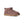 Mauve ankle length slipper boot on a white background