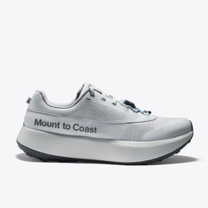 A light gray and white Mount to Coast platform sneaker shown on a clean white background.