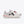 White running shoe with red and black accents on a white background
