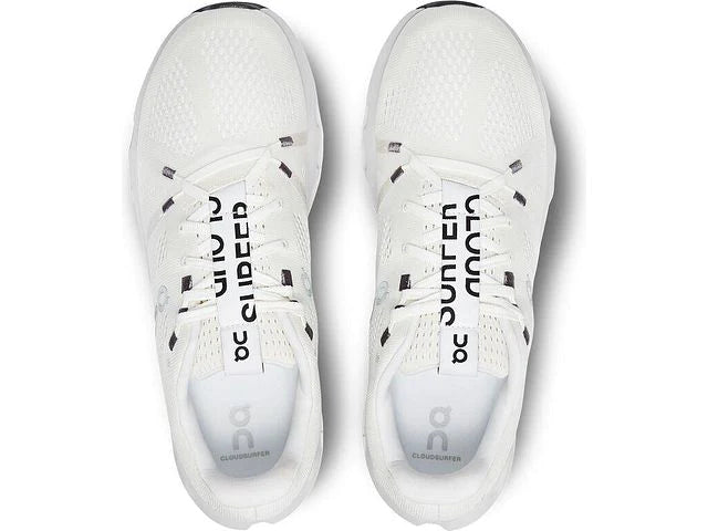 Top view of the Men's ON Cloudsurfer in the color White/Frost