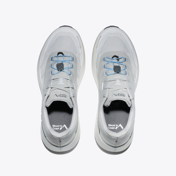 A light gray and white Mount to Coast platform sneaker shown on a clean white background.