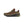 Brown and black shoe on a white background