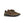 Brown and black shoe on a white background