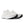 White running shoes with black soles on a white background
