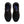 Black running shoes with colorful accents on a white background