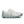 A white On Cloudrunning shoe with mint green accents and a chunky, sculpted sole, shown from a three-quarters angle on a white background.