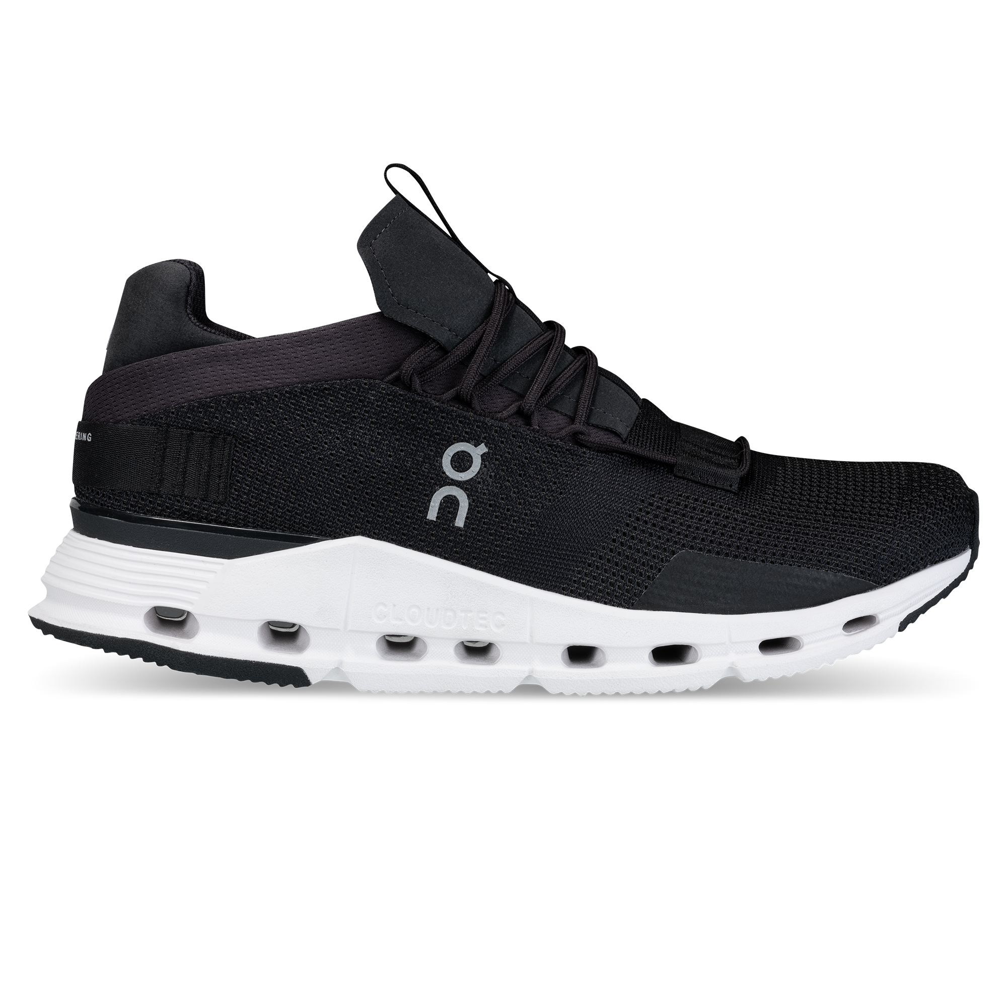 Lateral view of the Men's Cloudnova in Black