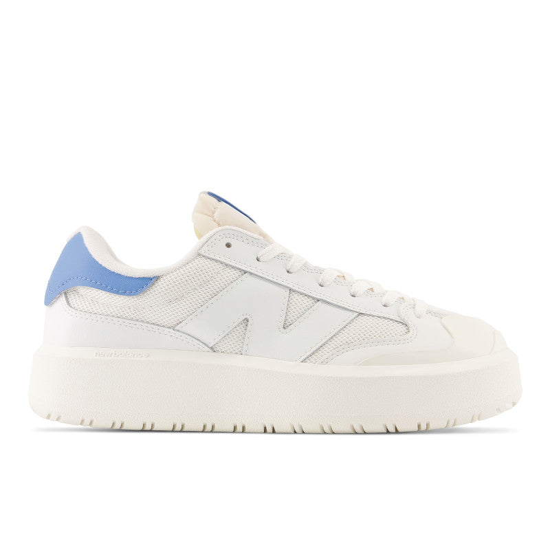 Using a 1980s on-court model, the CT300, as a launching point, the CT302 adds a stacked height midsole, an outsized take on the classic cup outsole design and ‘N’ logo