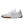 White sneaker with brown sole on a white background