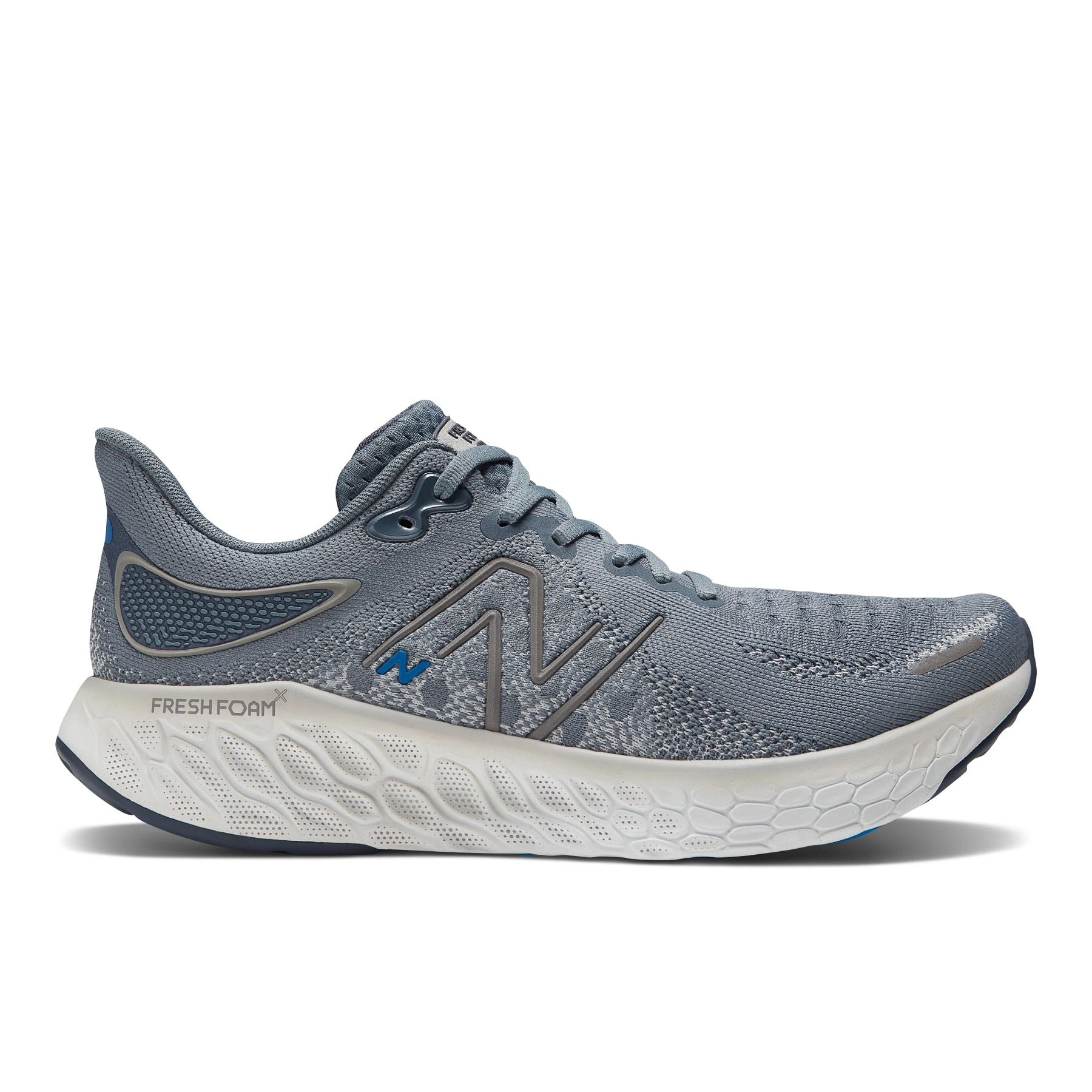Lateral view of the Men's 1080 V12 by New Balance in Grey