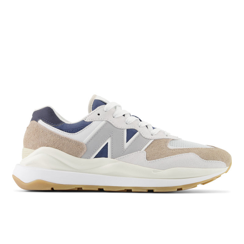 The lateral view of the NB 5740 shows off the great combo of tan, white and navy colors
