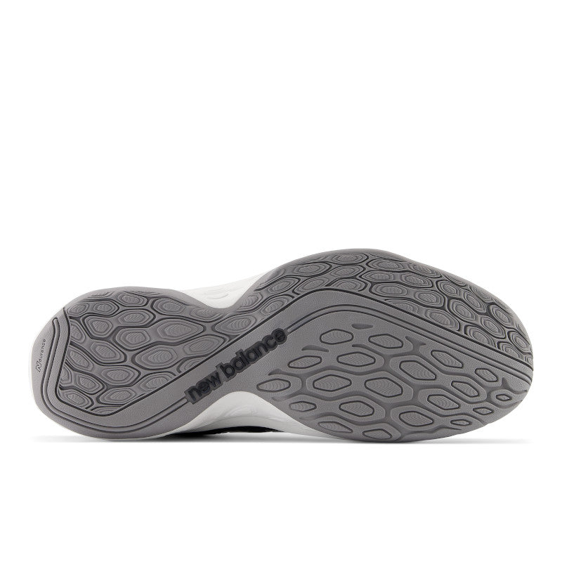 The outsole of the 1007 tennis shoe has a shape that helps to promote stability