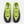 The top down view of this Rebel V4 has a neon green around the heel and over the instep.