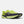 A pair of new balance running shoes with a neon green upper and matching laces.