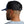 Person wearing a black and blue cap on a white background