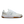 White sneaker with brown sole on a white background