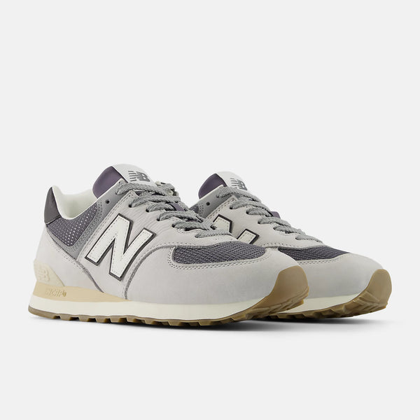 Gray New Balance sneaker on a white background