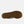 Close-up of a shoe sole with brown tread pattern on a white background