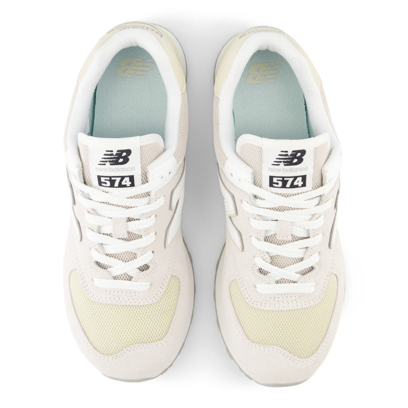 Top view of the Men's 574 in White/Fog