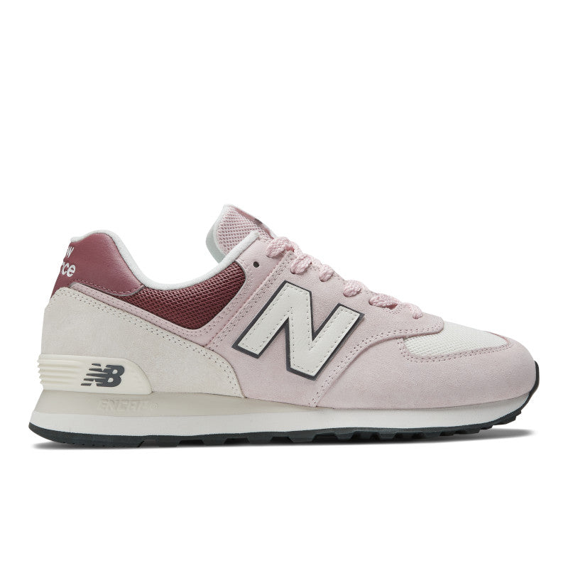 The men's 574 does not often come in a off pink colorway, but when it does it looks great