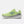 Light green running shoe with blue logo on a white background