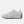 White sneaker with black sole on a white background