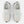 White sneakers with black accents on a white background