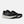 Black Women's New Balance running shoes with white soles on a light gray background