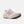 Pink running shoe with 'N' logo on a white background