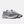 Gray sneakers with white soles on a light gray background